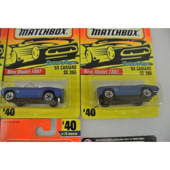 Matchbox Superfast '69 Camaro SS 396 Firebird Formula 1997 Lot of 6 #40 #20 MOC - Picture 3 of 9